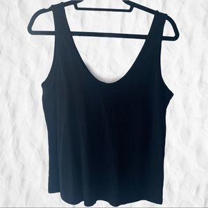 ASOS organic cotton scoop neck tank black size 8